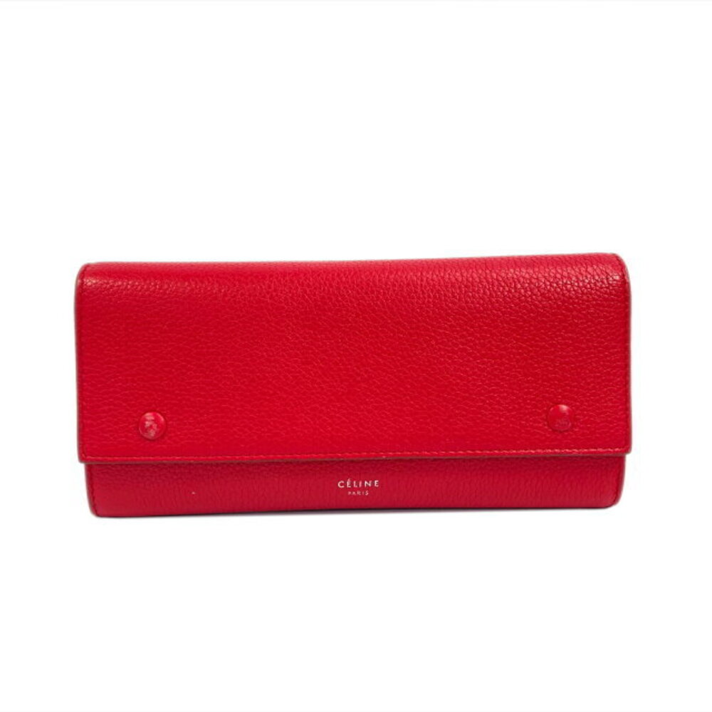 Celine leather red bifold long wallet - Picture 2 of 10